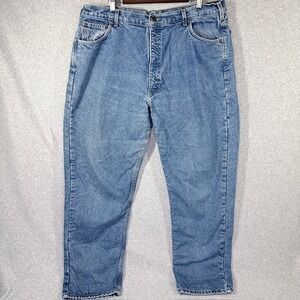 Carhartt B21 DST Mens Relaxed Fit Flannel Lined 5 Pocket Jeans 42x32 (39x32)